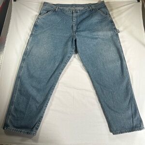 Wrangler Men’s Carpenter Jeans 94LSSWDV Size 42 x 30 Blue Medium Wash Workwear‎